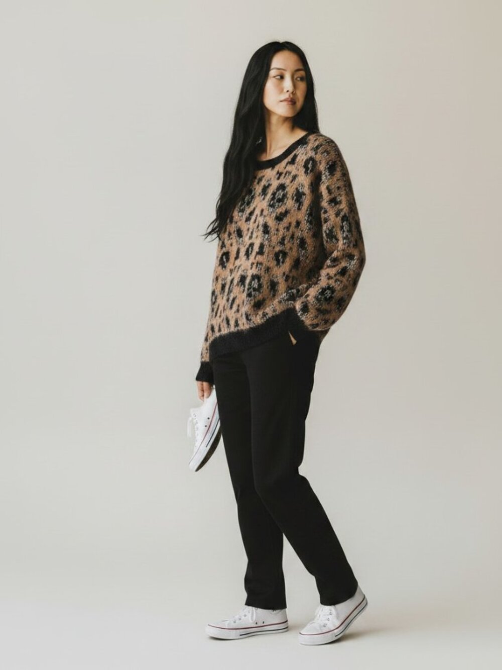 Alpaca Animal Print Sweater